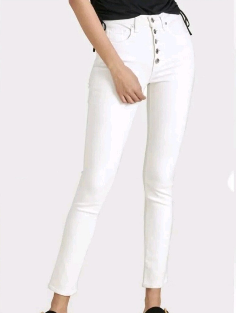 Veronica Beard Debbie High Rise Skinny Jean White Women's 28 $278 Minimalist
